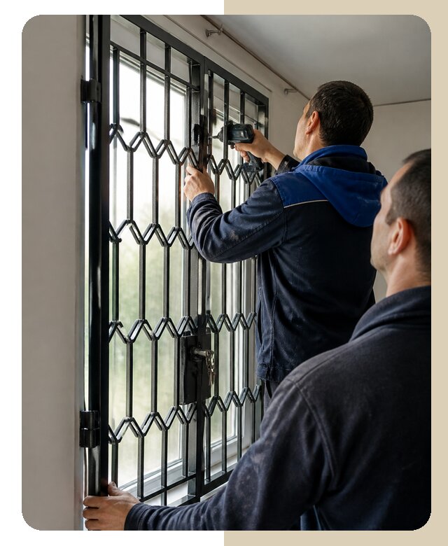 Установка распашных решеток в Мирном цена от 6571 р. | Дверной