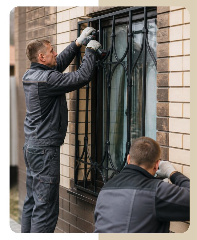 Установка решеток в дом в Мирном по цене от 3538 р. | Дверной